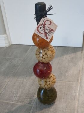 Stacked Decorative Olive Bottle - Multicolor by